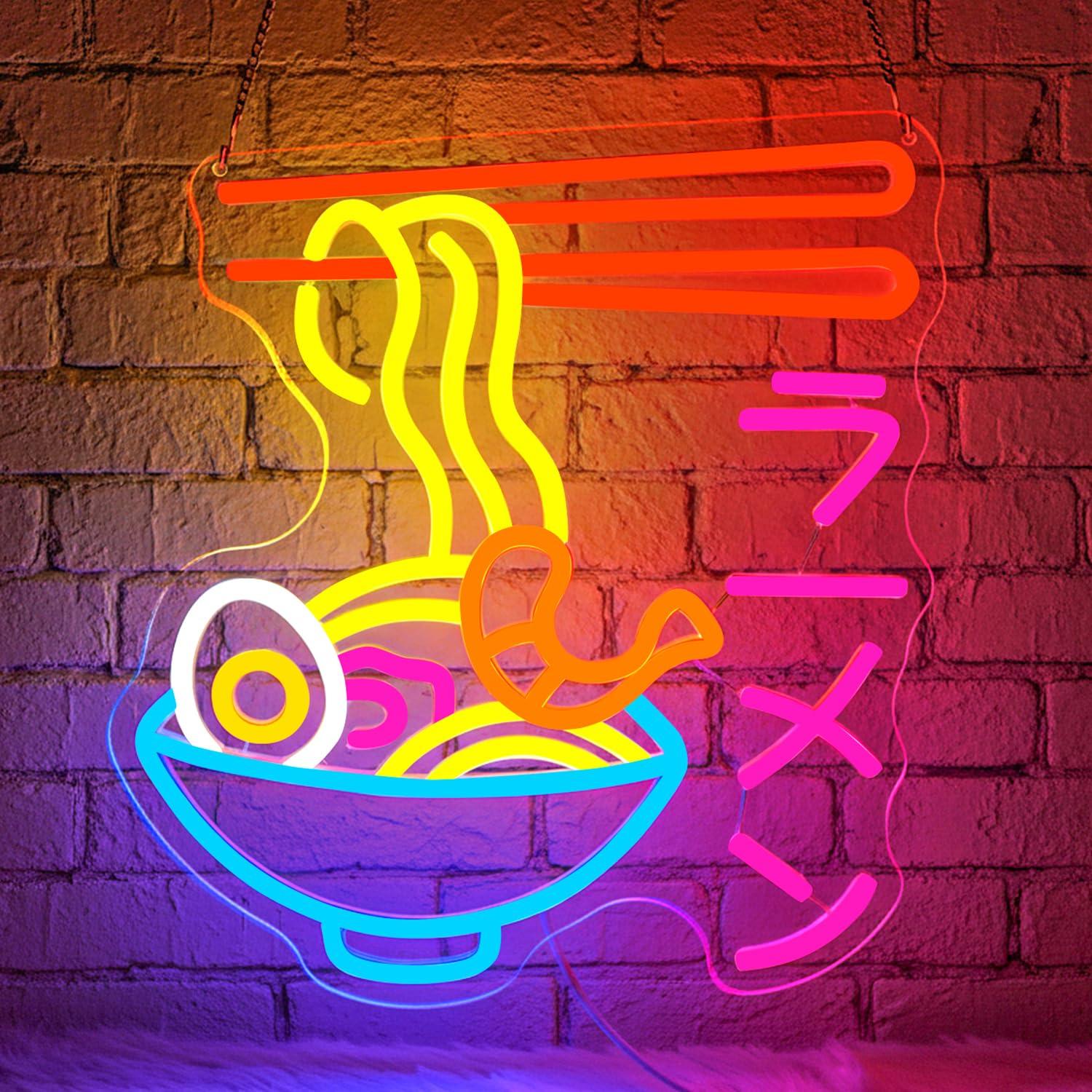 Ramen Neon Sign Japanese Noodl - Lighting Decor For Room 评论和价格