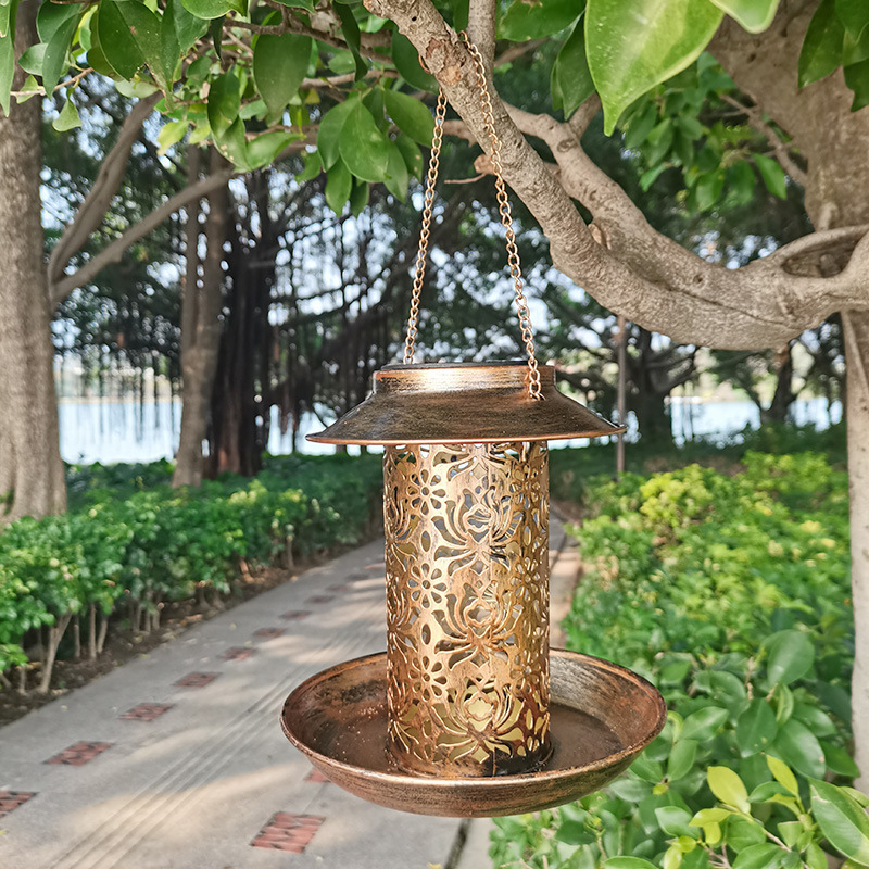 Hanging Bird House Metal Outdo - Outdoor Lighting Decor Ideas 评论和价格