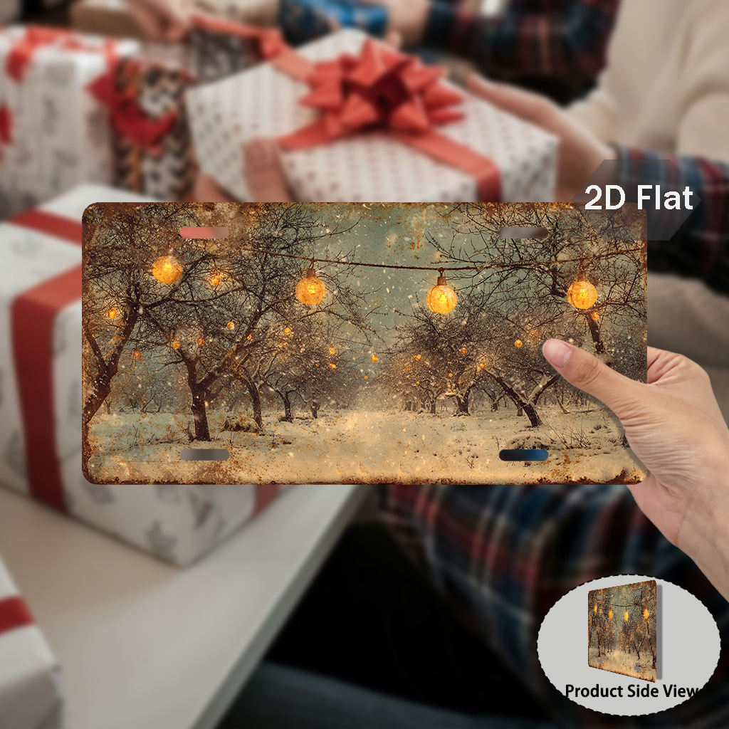 2D Flat Printing Winter Light  - Wall Decor Lighting Tree 评论和价格