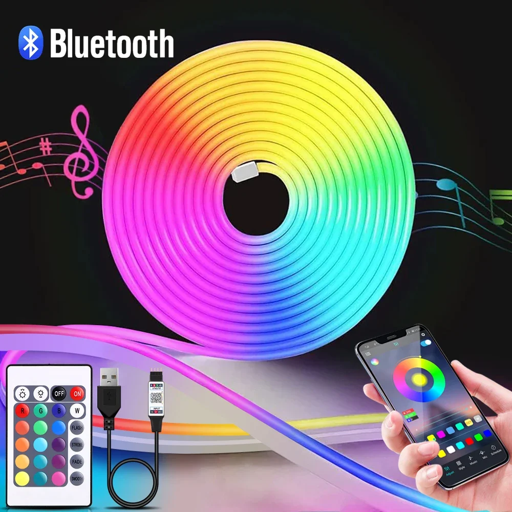 1-5m RGB LED Neon Strip Light  - Lighting Design Decor 评论和价格
