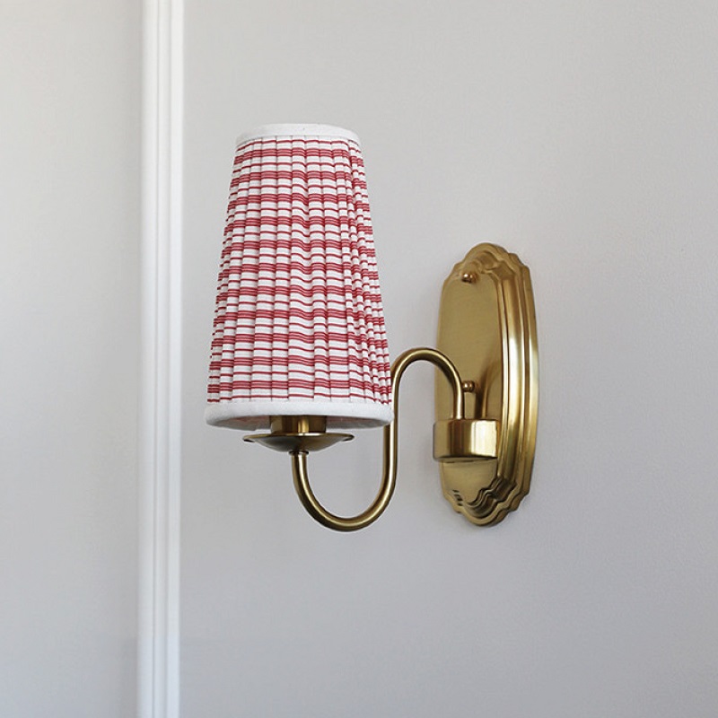 Retro Fabric Wall Lamp Bronze  - Elements Lighting Decor 评论和价格